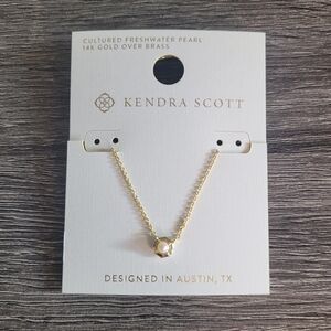 NWT Kendra Scott 14K Gold Pearl Pendant Necklace